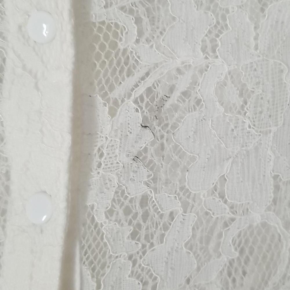 Sandro white lace long sleeve mini  dress - Picture 10 of 10